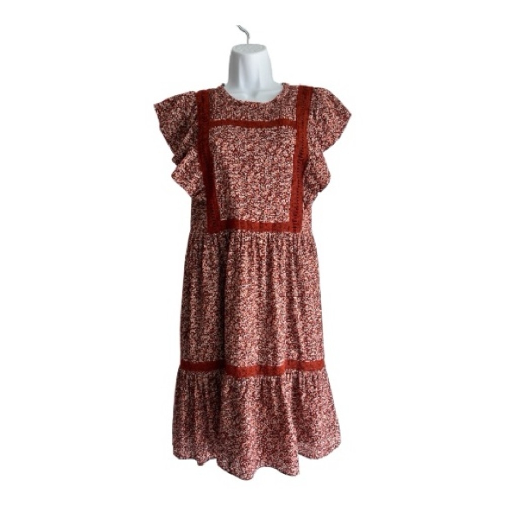 Madewell Flutter-Sleeve Mini Dress Cottage Garden
